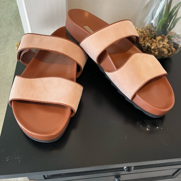 Fabrizio Viti Tan Leather Sandal Sz 40/9 - Picture 1 of 11